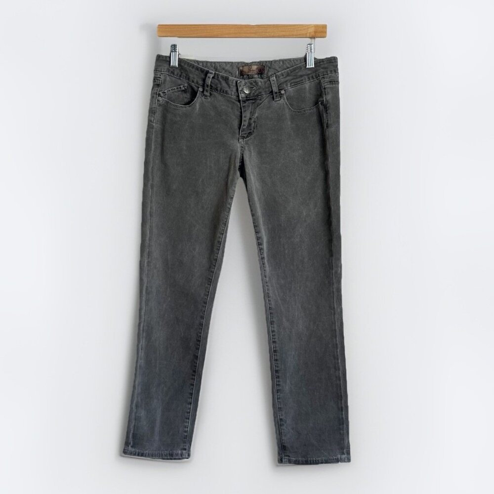 Paige Gray Wash Low Rise Straight Cropped Jeans Women’s 27 (30x24.5) Grunge